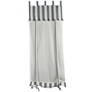 Tenda in tessuto a righe windy blu misto lino cm 58x160