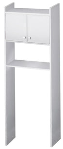 Scaffale Sopra Lavatrice Salvaspazio 65x162x26,5 cm in PVC Bianco