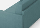 Divano Angolare 7 Posti 281x281x85 cm Karay in Tessuto Petrolio