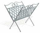 Portariviste Pieghevole in Ferro Battuto 34x34x33 cm Soriani Bianco