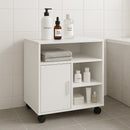 Mobile Porta Stampante Multiuso Salvaspazio 60x50x65 cm Legno Bianco      