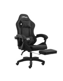 Sedia Gaming con Poggiapiedi in Similpelle Nero