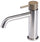 Rubinetto Miscelatore Monocomando Lavabo senza Scarico in Acciaio Inox Satinato Maniglia Deserto