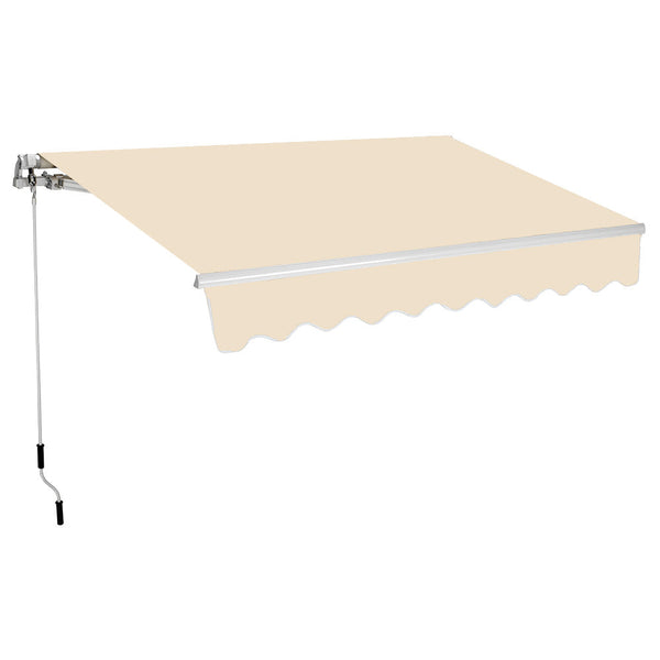 Tenda da Sole Barra Quadra 200x250 cm Tessuto in Poliestere Beige Unito acquista