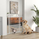Cancelletto di Sicurezza con 2 Estensioni 76-104 cm Cancelletto Alto 106 cm Bianco   