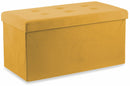 Baule Cassapanca Pouf Contenitore in Velluto Soriani Senape