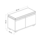 Scarpiera con pouff 80x35x42 cm Dragoshoe noce e nero
