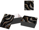 Set 10 Scatole cartone effetto marmo nerorettangolare 