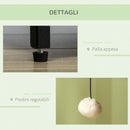 Lettiera per Gatti a Mobile 80x48x55 cm in Legno e Acciaio Quercia
