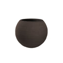Vaso da Esterno Interno Design a Sfera Ø40x33 cm Botticelli in Resina Marrone 