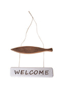 Set 2 Pesci da Appendere Welcome 40 H 30 cm 