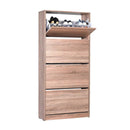Scarpiera latte 73x157x26 cm con 4 scomparti