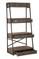 Libreria Travel 86,5x55x181 cm in Ferro e MDF e PU