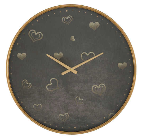 Orologio da Muro Hearts Ø60x6 cm in Ferro MDF e Vetro Multicolor prezzo