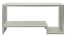 Tavolo da Caffè Kayseri 90x45x60 cm in Ferro e Marmo Argento e Bianco      