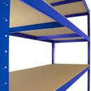 Scaffale da Garage Senza Bulloni 160x60x180 cm in Acciaio Blu  