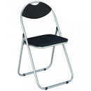 Sedia da Giardino Pieghevole Slim 44x45x79 h cm in Acciaio Round Nera Opaca