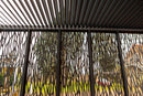 Pergola da Giardino 3,6x6 m in Alluminio con 5 Pannelli Moucharabieh Grigio Antracite 