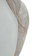 Vaso Resina Ho Chi Minh 27x11,5x31 cm in Resina Bianco effetto lavato      