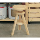 Sgabello in Legno Abete Grezzo Fumer Spiro