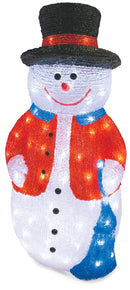 Pupazzo di Neve Luminoso 80 Led 24x25x60 cm Soriani