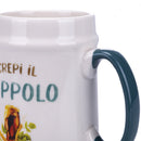 Boccale Birra Ø8x13 cm in New Bone China VdE Tivoli 1996 Le Travisate Bianco