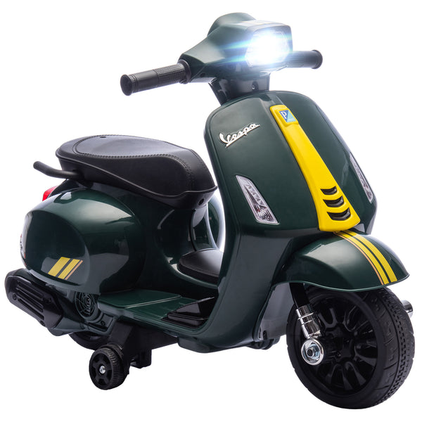 Moto Elettrica per Bambini con Licenza Ufficiale Piaggio Vespa 6V con Rotelle e Luci Verde Scuro online