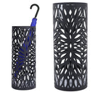 Portaombrelli in Metallo Design Rotondo Stand Nero Vaschetta Salvagoccia