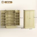 Dispensa Mobile da Cucina 60x30x104 cm 12 Rastrelliere per Spezie Ripiani Regolabili in MDF Legno Naturale      