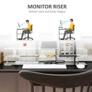 Supporto Monitor PC con Scomparti Centrali 57x19x11,5 cm in Acrilico Trasparente
