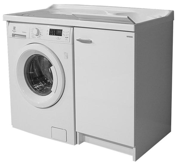 online Lavatoio e Coprilavatrice 109x60x89cm Asse in Termoplastico Montegrappa Marella Bianco Destro con Cesto