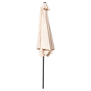 Ombrellone da Giardino Cuba Ø 300x236 cm Struttura in Acciaio e Copertura in Poliestere Écru      