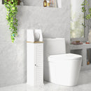 Mobile Bagno Porta Carta Igienica Salvaspazio 18x20x80 cm con Armadietto e Mensola in MDF Bianco      