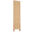 Separé 4 Pannelli in Bambù e Legno Naturale 180x180x2 cm 