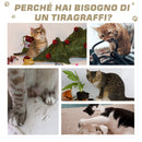 Cuccia per Gatti in Legno 45,5x32,5x34,5 cm con Tiragraffi  Bianco