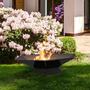 Braciere da Esterno a Legna in Acciaio 60,2x69,5x18 cm Flig Austin Esagono Nero