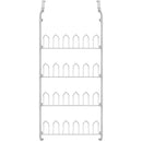 Scarpiera appendibile da porta 17x60x145 cm 12 paia in Metallo Bianca