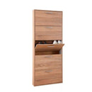 Scarpiera Salvaspazio 5 Ante 15 Paia 65x15x164 cm in Truciolare Nobilitato Rovere Sonoma
