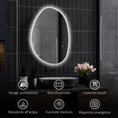 Specchio da Bagno con Luce LED Regolabile 70x5x50 cm in Vetro Temperato    