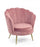 Poltrona Giliola in Tessuto effetto Velluto Rosa