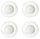 Set 4 Piatti Fondi Ø30 cm in Porcellana Allluminica Kaleidos Aluxina Pasta Bowl Bianchi