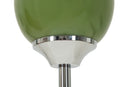 Lampada da Terra Eva One Ø40x160 cm in Vetro e Ferro e Tessuto Verde e Grigio      