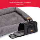 Borsa per Trasporto per Animali 44x31x34 cm Trasportino Pieghevole con Ciotola Pieghevole Nero      