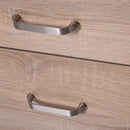 Scrivania con 2 Cassetti in Legno e Acciaio 120x58x76 cm 