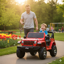 Macchina Elettrica per Bambini Fuoristrada Jeep Wrangler Rubicon 12V con Telecomando Rosso