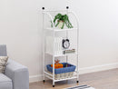 Scaffale 3 Ripiani 34x29x74 cm in Metallo e Plastica Simply Bianco