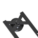 Binario per Porte Scorrevoli con Kit di Accessori in Acciaio Nero 100 cm sm 110mm 