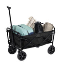 Carrello Portatutto 81 L Pieghevole con Ruote 90x54x100,5 cm Struttura in Acciaio Nero      