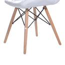 Sedia Moderna Design Imbottita in Similpelle Bianco 42x48x69 cm 