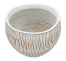 Cachepot Resina Stiky Ø26x20,5 cm in Resina Oro e Bianco      